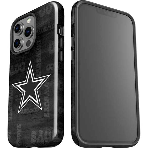 NFL Dallas Cowboys Black & White iPhone 15 Pro Impact Case